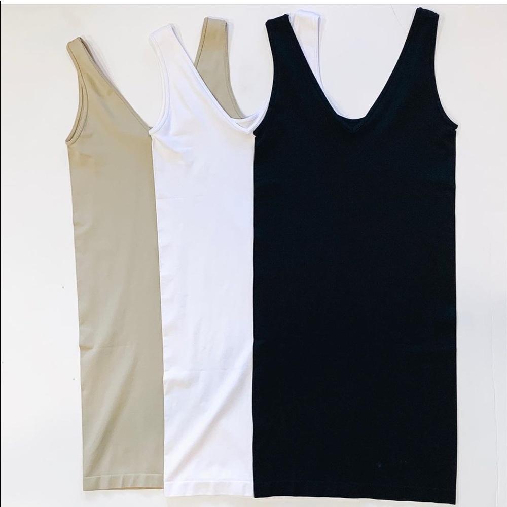 SEAMLESS TANK DRESS-NUDE